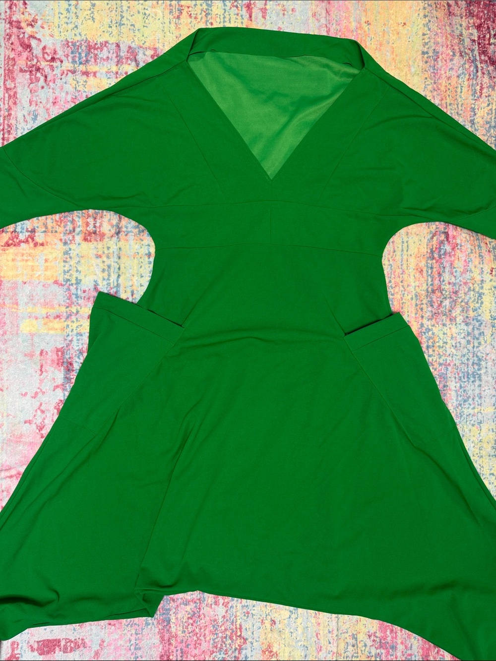 Women's Green V-Neck Maxi Dress